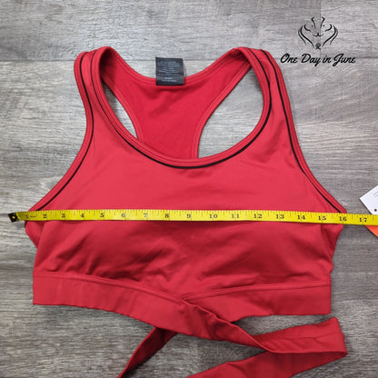 Sports Illustrated Racer Back Cross Front Bikini Top Size L