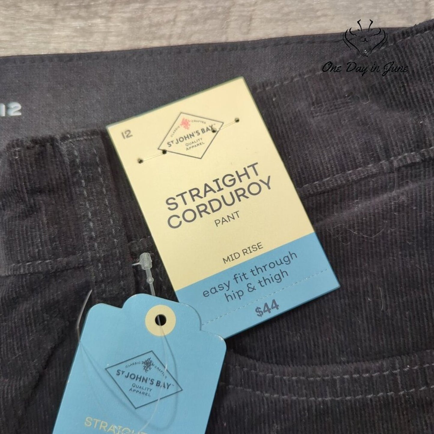 St. John's Bay Straight Corduroy Pants Size 12