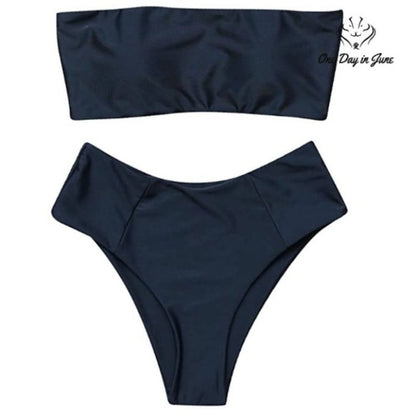 I2CRAZY Bandeau Two Piece High Cut Bikini Size M