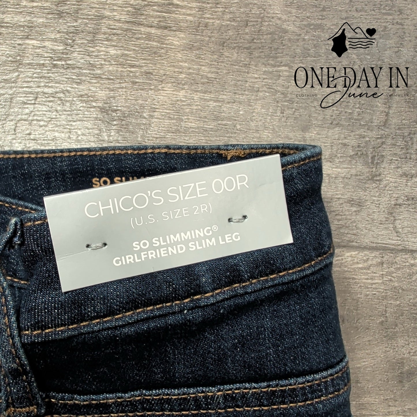 Chico's Girlfriend Slim Leg Jeans Size Chico's 00 (2)
