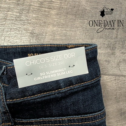 Chico's Girlfriend Slim Leg Jeans Size Chico's 00 (2)