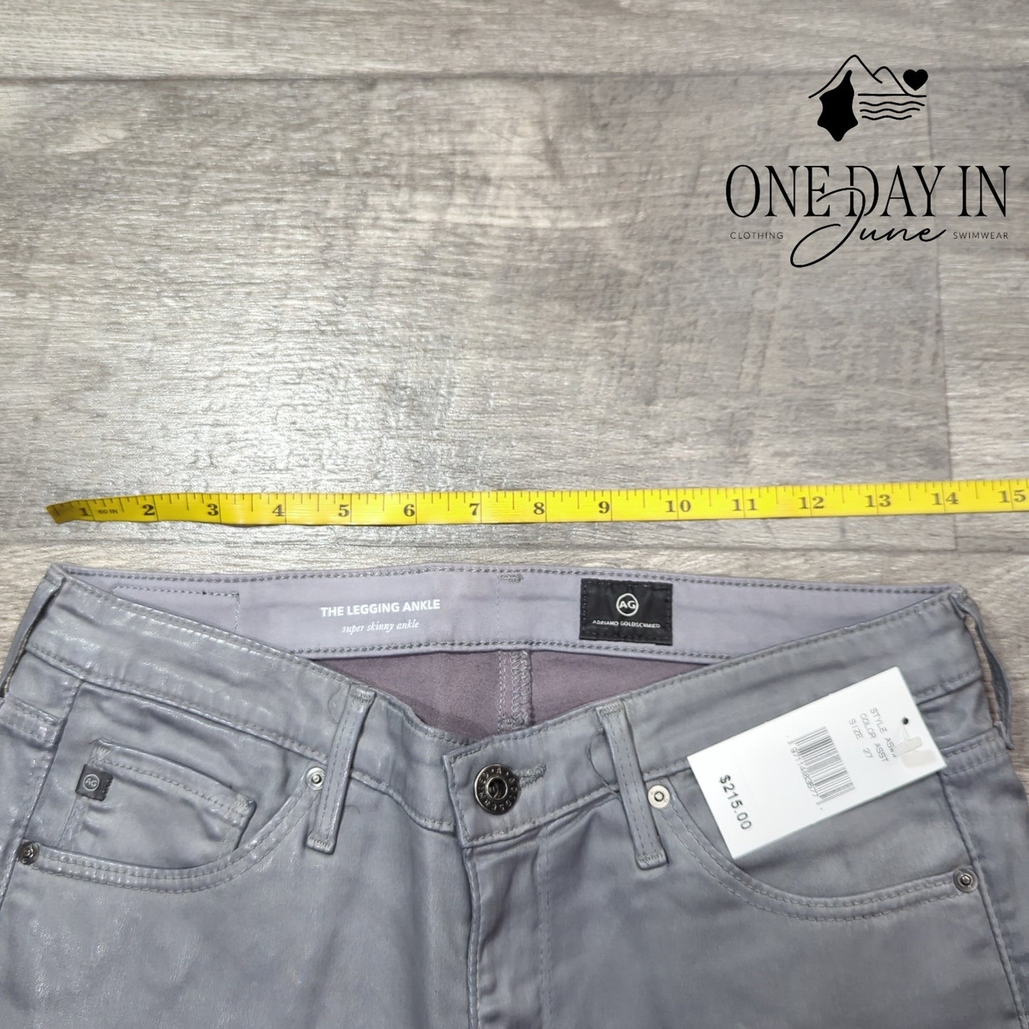 AG Adriano Goldschmied Legging Ankle Faux Leather Super Skinny Jeans Size 27 (4)