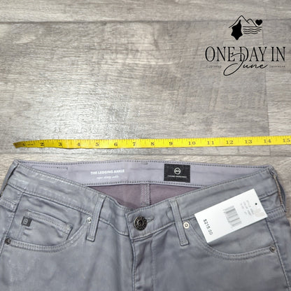 AG Adriano Goldschmied Legging Ankle Faux Leather Super Skinny Jeans Size 27 (4)
