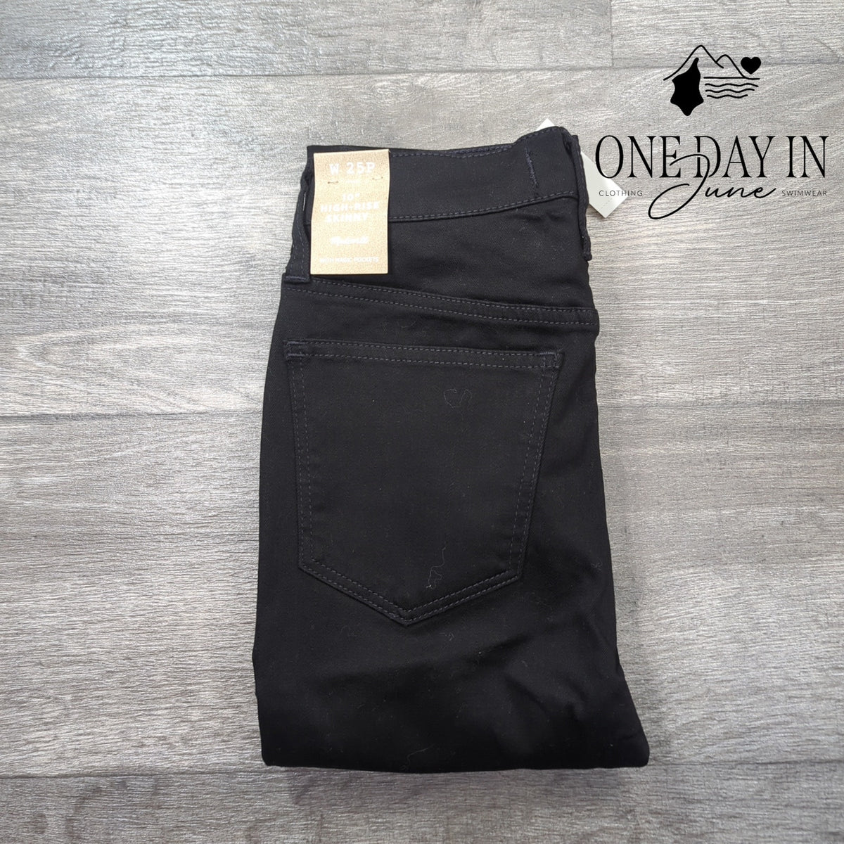Madewell 10 High Rise Skinny Jeans Black Petite NWT Size 25P (2P)