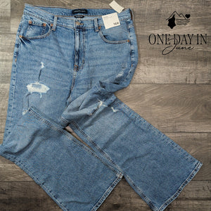 Aeropostale Distressed High Rise Flare Jeans Size 16