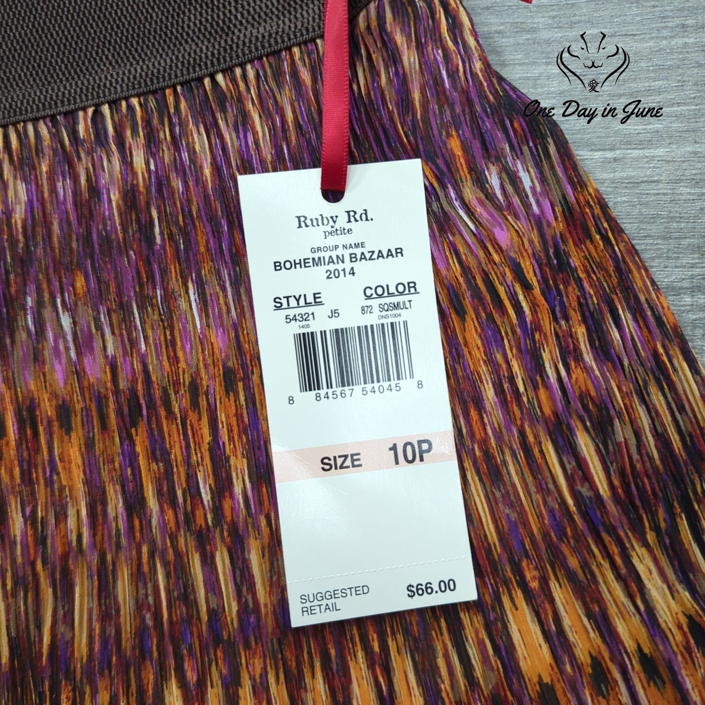 Ruby Rd. Petite Pull On Lined Maxi Skirt Size 10P