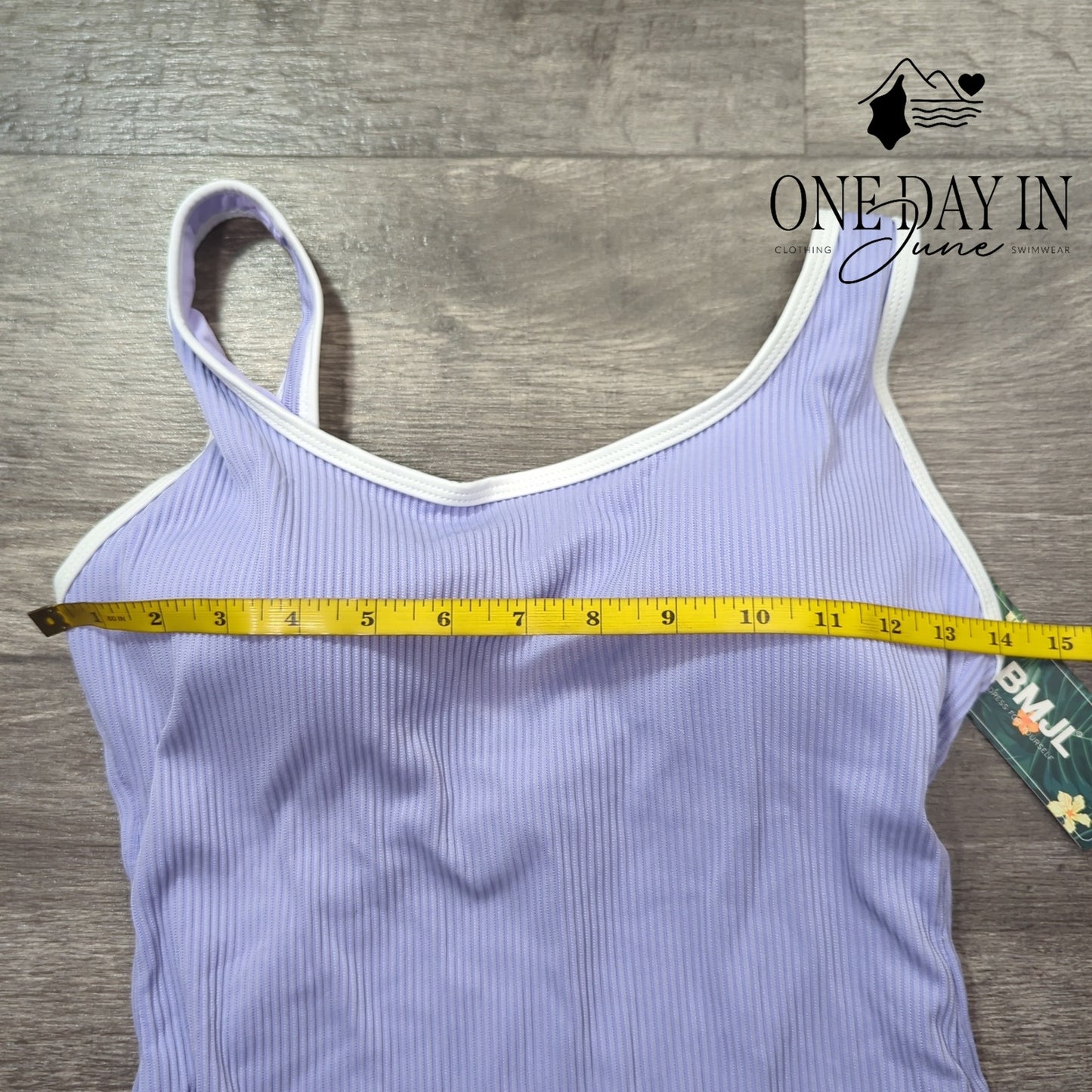 Blooming Jelly Ribbed One Piece Swimsuit Size M