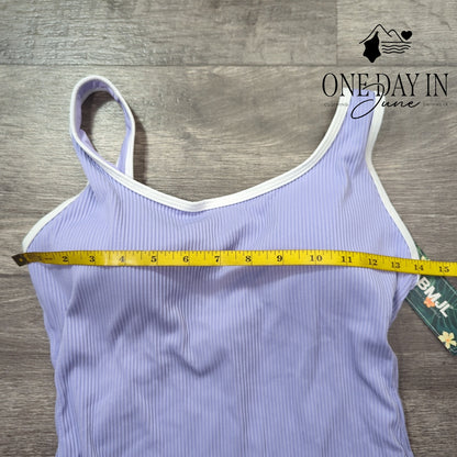 Blooming Jelly Ribbed One Piece Swimsuit Size M