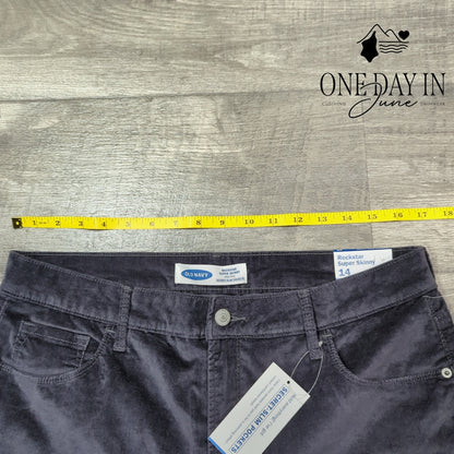 Old Navy Rockstar Super Skinny High Rise Velveteen Jeans Size 14