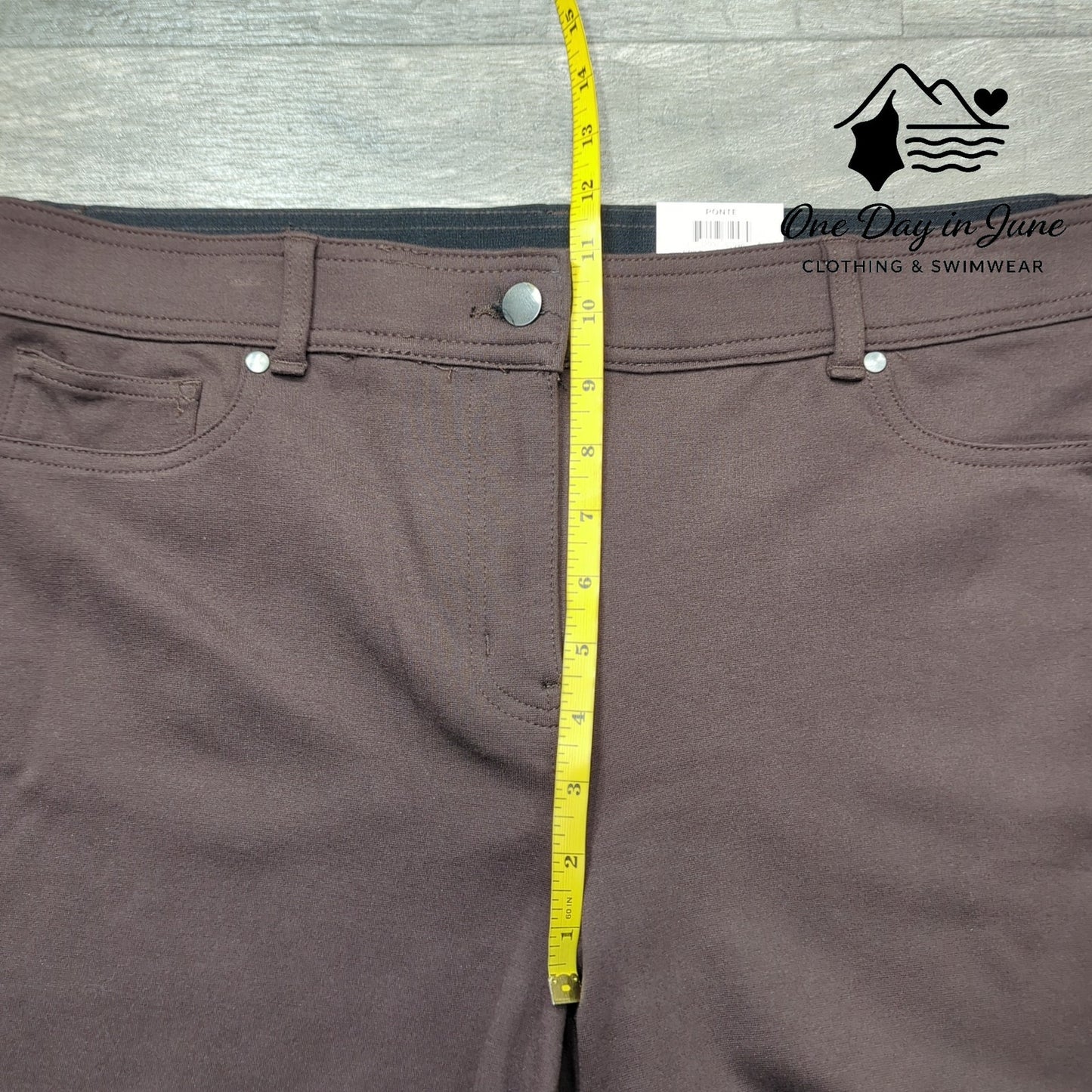 Style & Co Ponte Mid Rise Comfort Waist Legging Pants Size 18