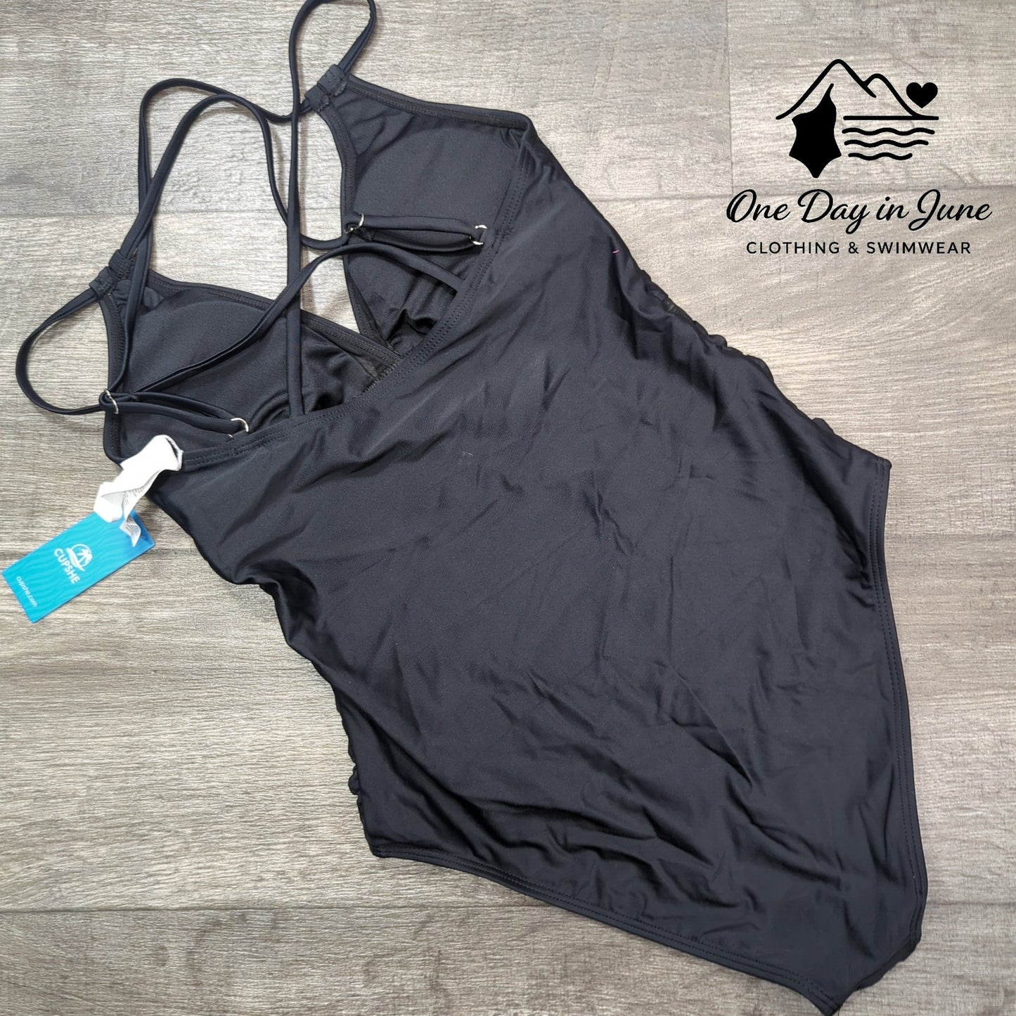 Cupshe V Neck Mesh Cutout One Piece Swimsuit Size M