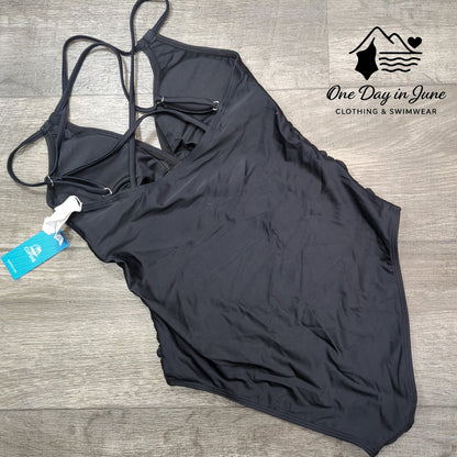 Cupshe V Neck Mesh Cutout One Piece Swimsuit Size M