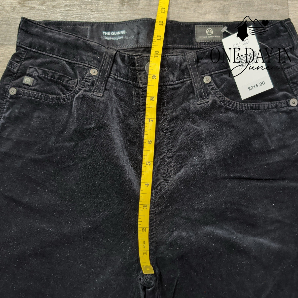 AG Adriano Goldschmied The Quinne High Rise Flare Velvet Jeans NWT $215 Size 4
