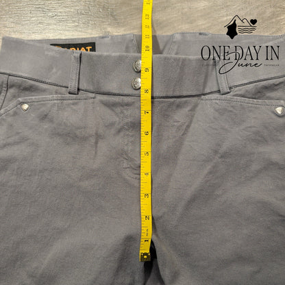 Ariat Riding Breeches Gray Suede Knee Patch Equestrian Pants Size 16 (32)