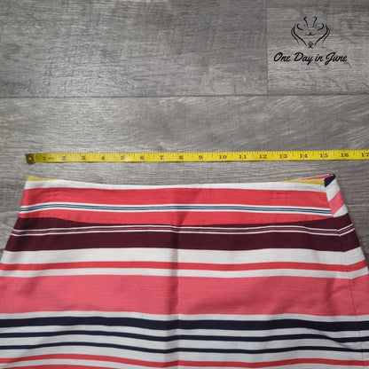 Loft Striped Mini Skirt Size 6