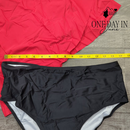 Charmo Wide Strap Tankini Swimsuit Size L