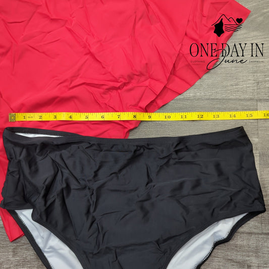 Charmo Wide Strap Tankini Swimsuit Size L