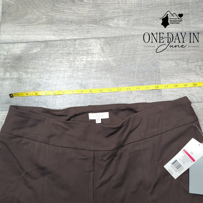 New Directions Polished Pull On Pants Chocolate Brown NWT Size 2X