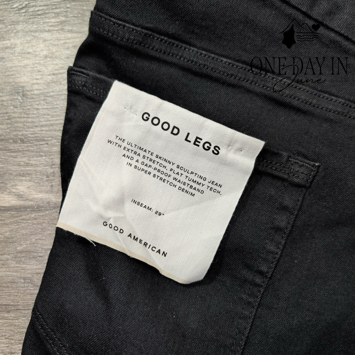 Good American Always Fits Good Legs Skinny Jeans Black165 NWT Size 28