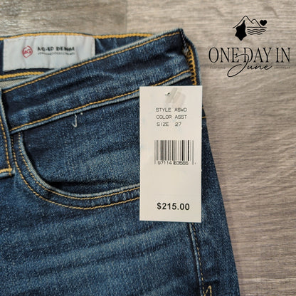 AG Adriano Goldschmied The Sophia High Rise Slim Jeans Blue NWT Size 4 (27)
