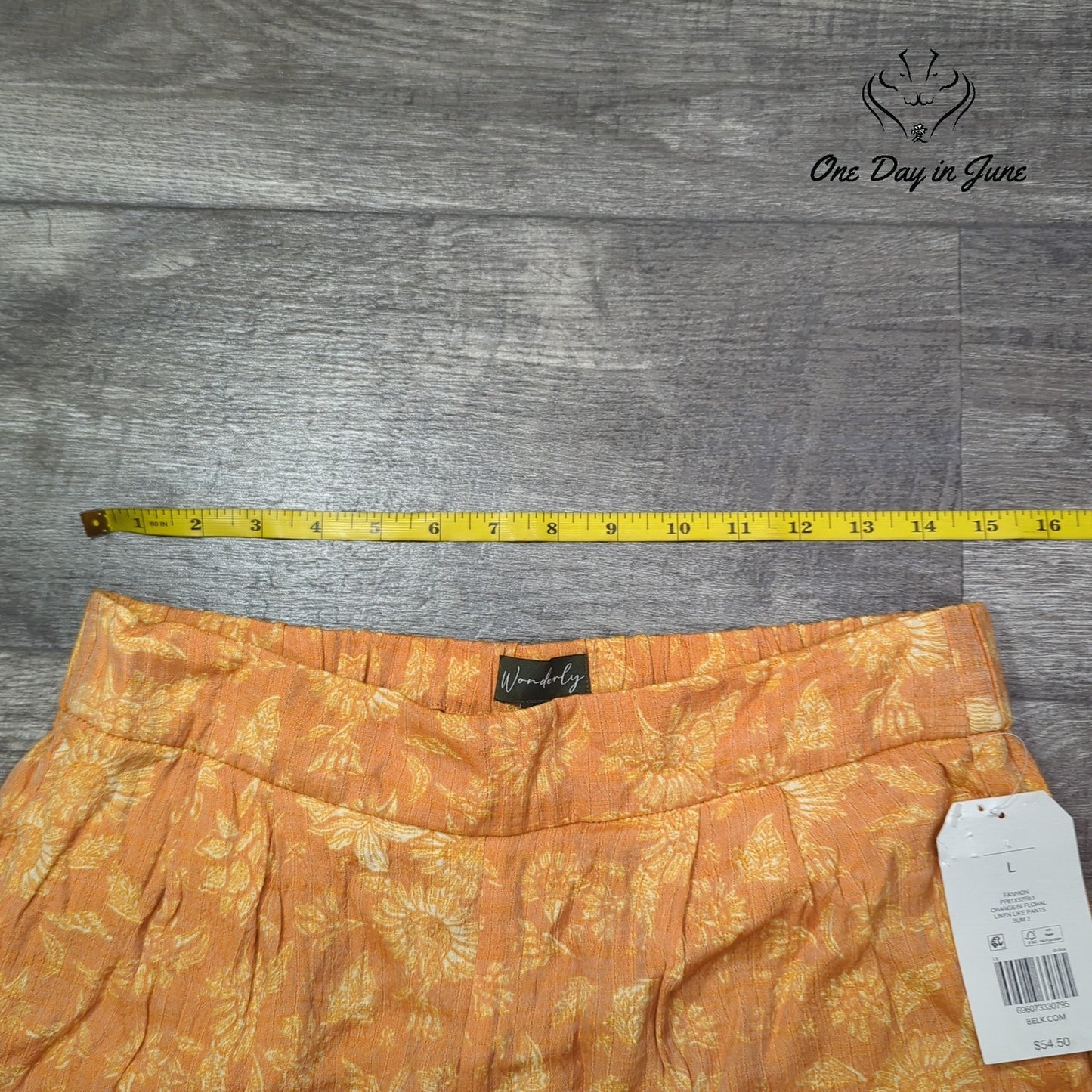 Wonderly Pull On Wide Leg Casual Pants Size L