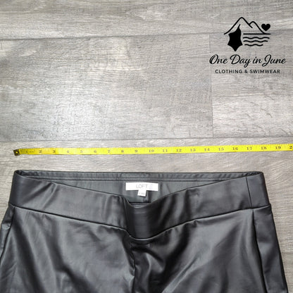 Loft Faux Leather Ankle Pants Size XL