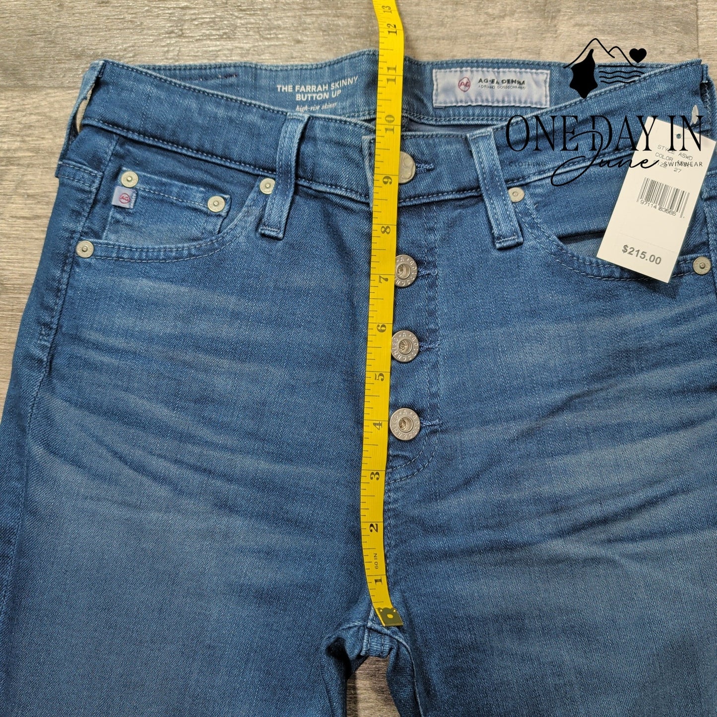 AG Adriano Goldschmied Farrah Skinny HighRise Blue Stretch Jeans NWT Size 4 (27)