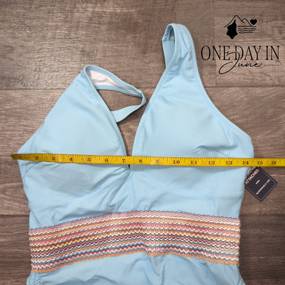 Blooming Jelly Ruched Side One Piece Swimsuit Size M