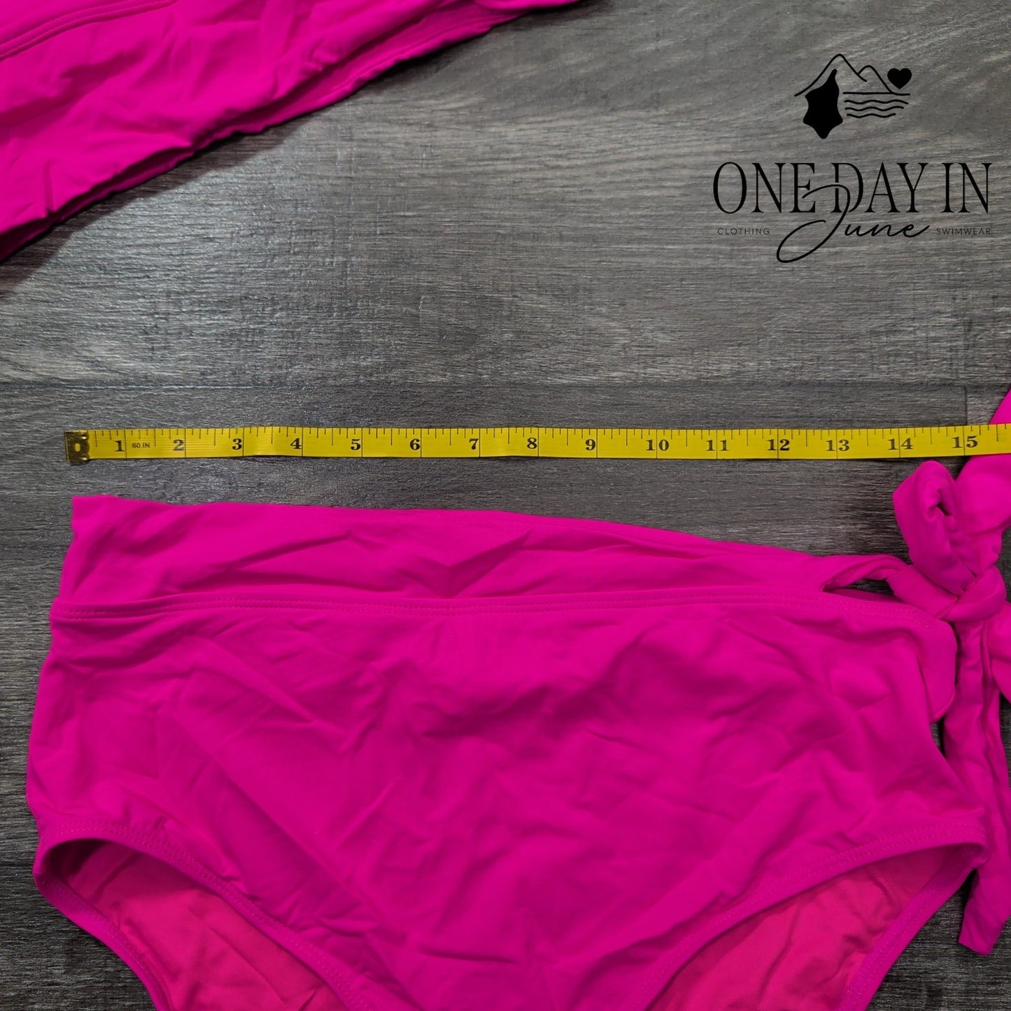 Yonique Tie Shoulder High Waist Bikini Swimsuit Size M