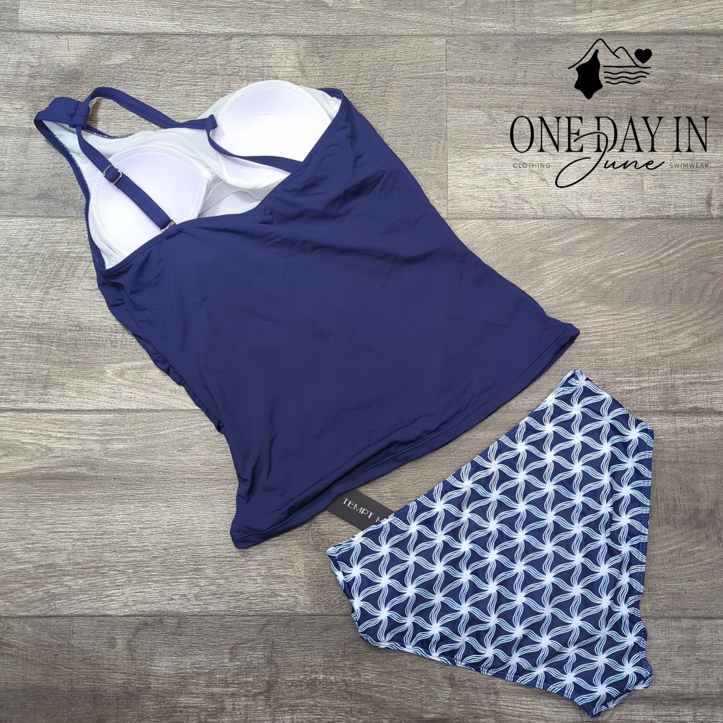 Tempt Me One Shoulder Tankini Swimsuit Size S