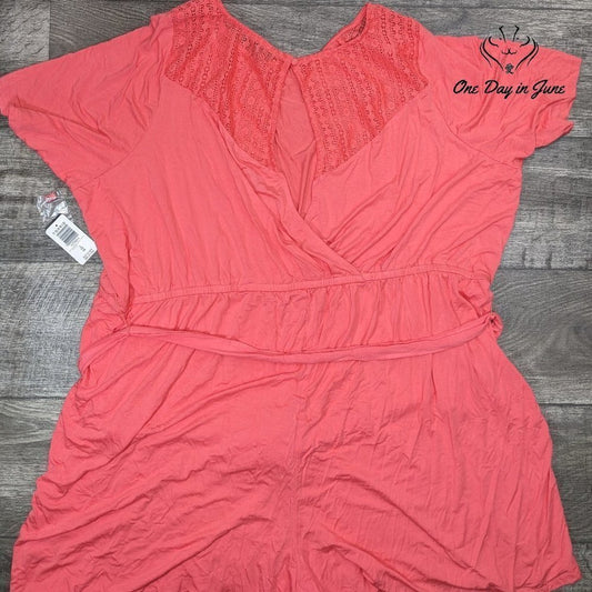Torrid Short Sleeve Belted Romper Size 5X