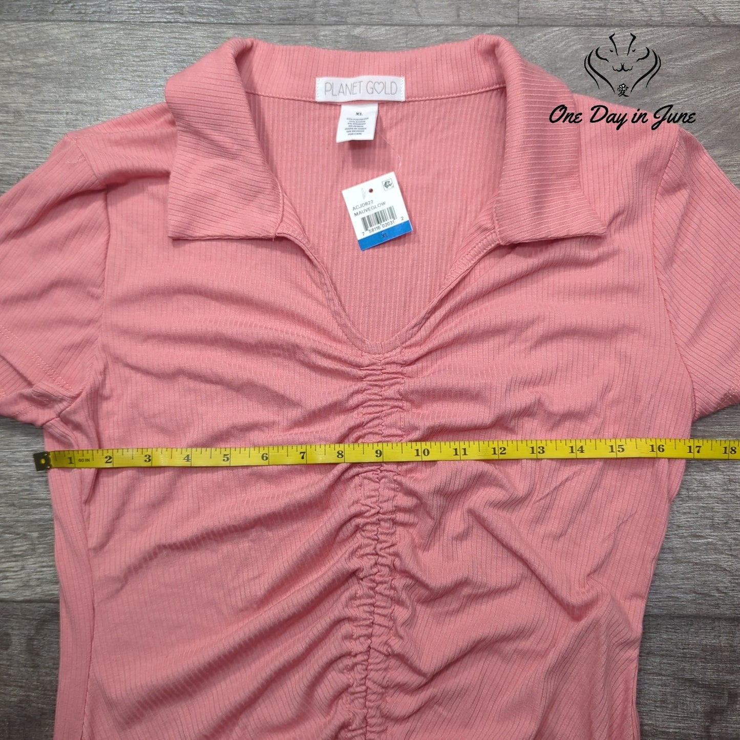 Planet Gold Short Sleeve Ribbed Ruched Midi Dress Size XL