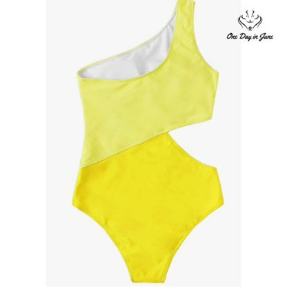 SweatyRocks One Shoulder One Piece Swimsuit Size XL