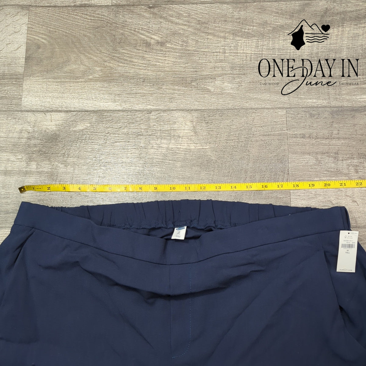 Old Navy High Waisted Pull On Pants Tall Navy Blue Stretch NWT Size 20 Tall