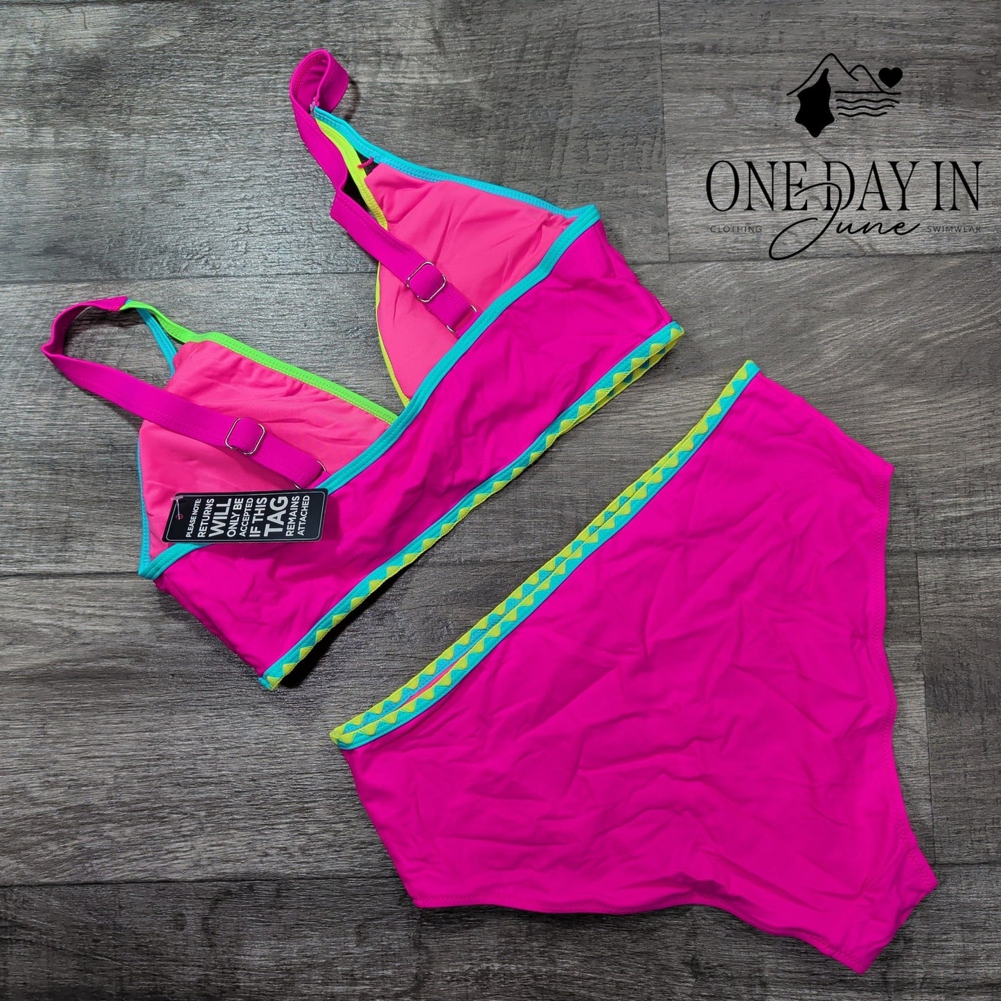 Blooming Jelly High Waist Bikini Swimsuit Size XL