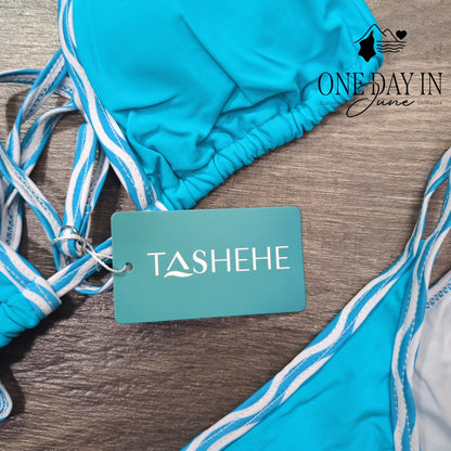 Tashehe Adjustable Triangle Bikini Swimsuit Size M