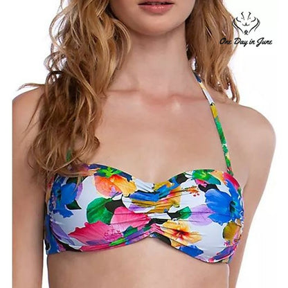 Nanette Lepore Technicolor Tropical Tease Bikini Top Swimsuit Size 12