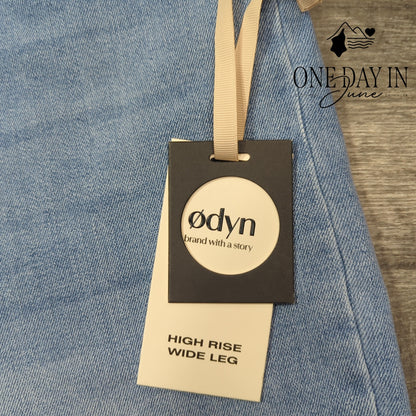 Odyn High Rise Wide Leg Jeans Light Wash NWT Size 6