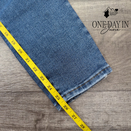 Good American Good Legs Crop Skinny Jeans Distressed Indigo NWT Size 12 (31)
