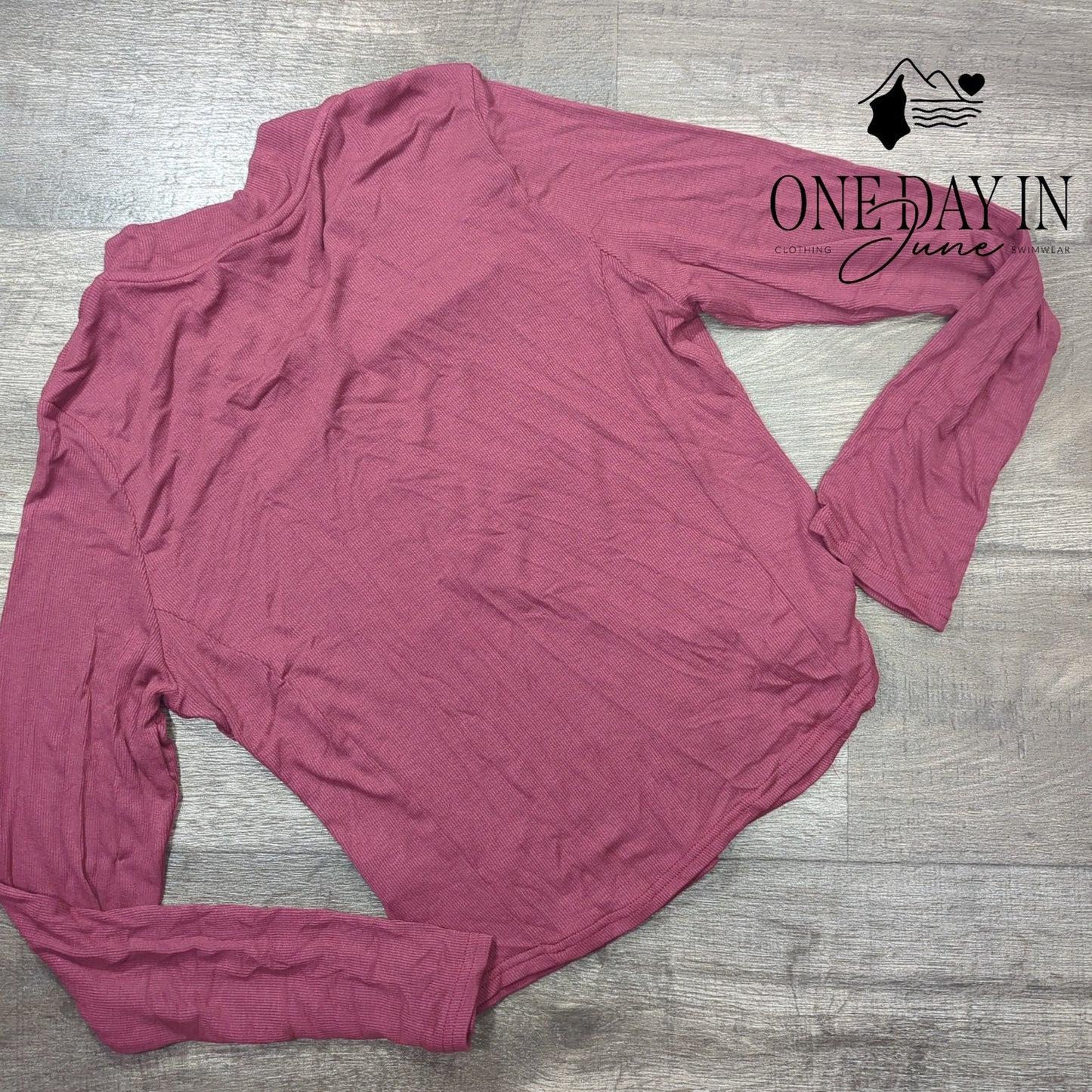 Exlura Ribbed Long Sleeve Top Size 2XL