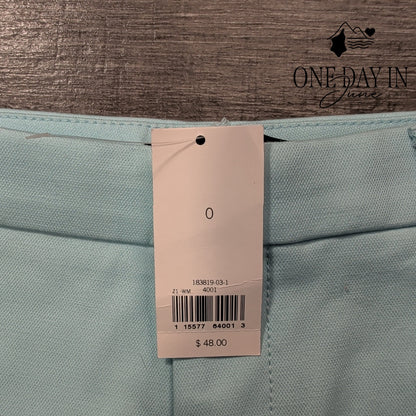 Banana Republic Flat Front Tailored Shorts Light Aqua Blue NWT Size 0