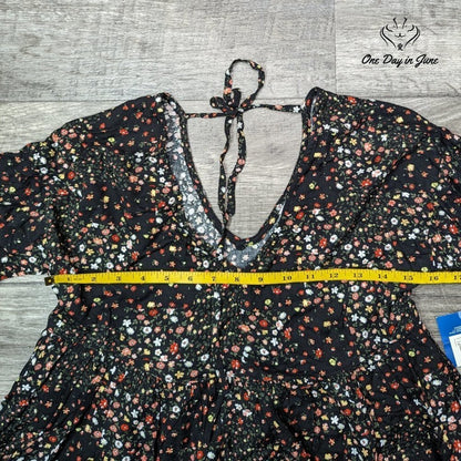 Arizona Jean Co. Black Patch Long Sleeve Blouse Size XS
