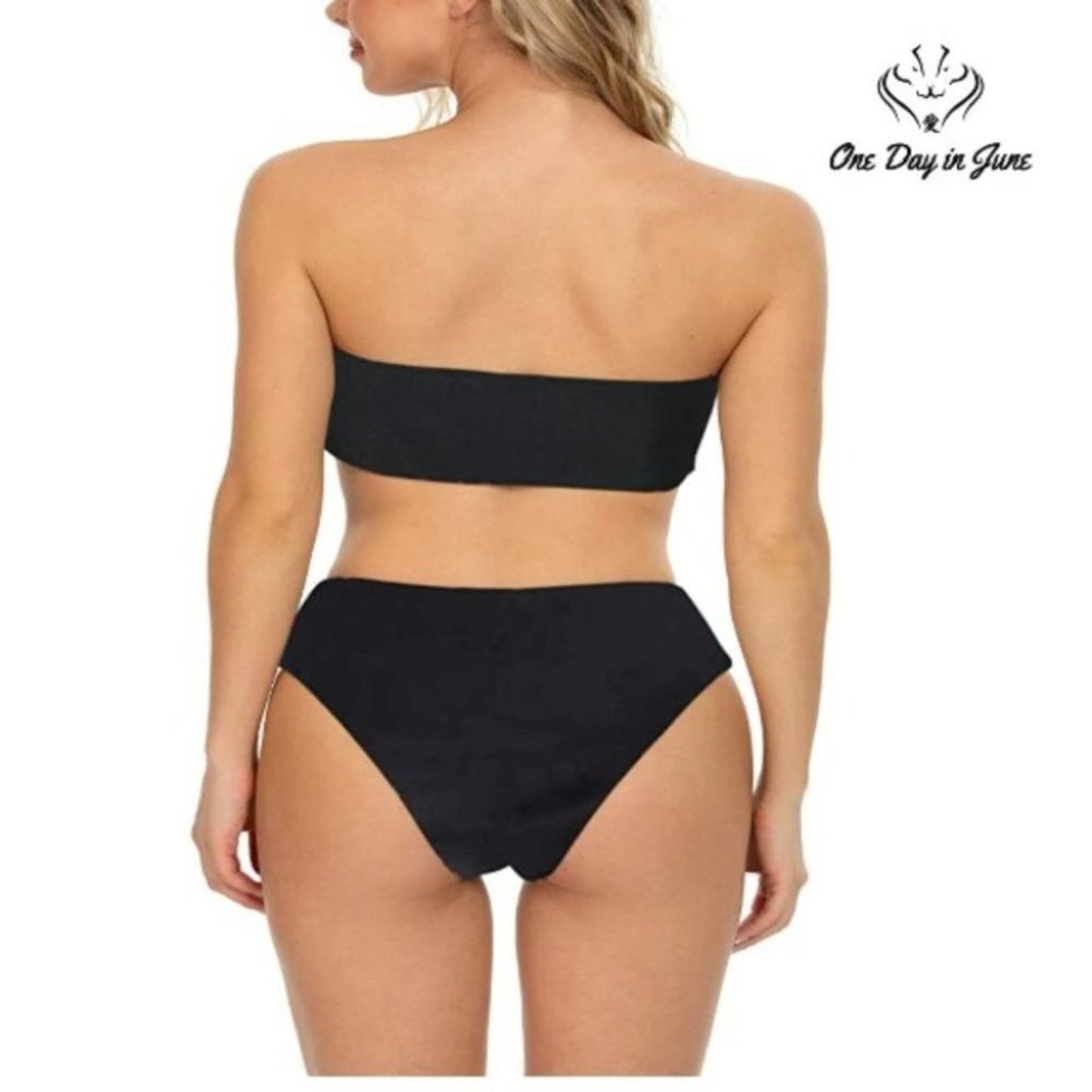 I2CRAZY Bandeau Two Piece High Cut Bikini Size M