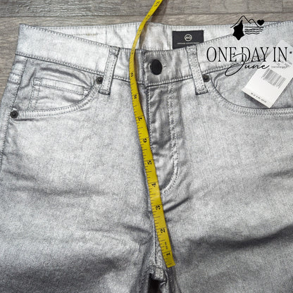 AG Adriano Goldschmied Coated Denim Straight Leg Jeans Size 27 (4)
