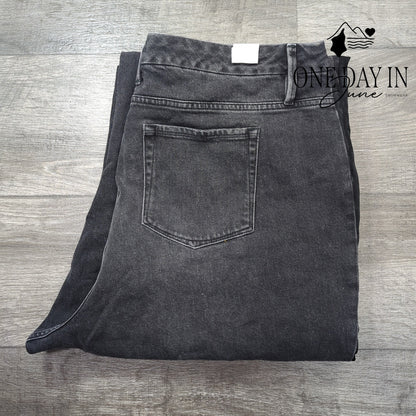 Good American Tuxedo Wide Leg Jeans Black NWT $169 Size 18