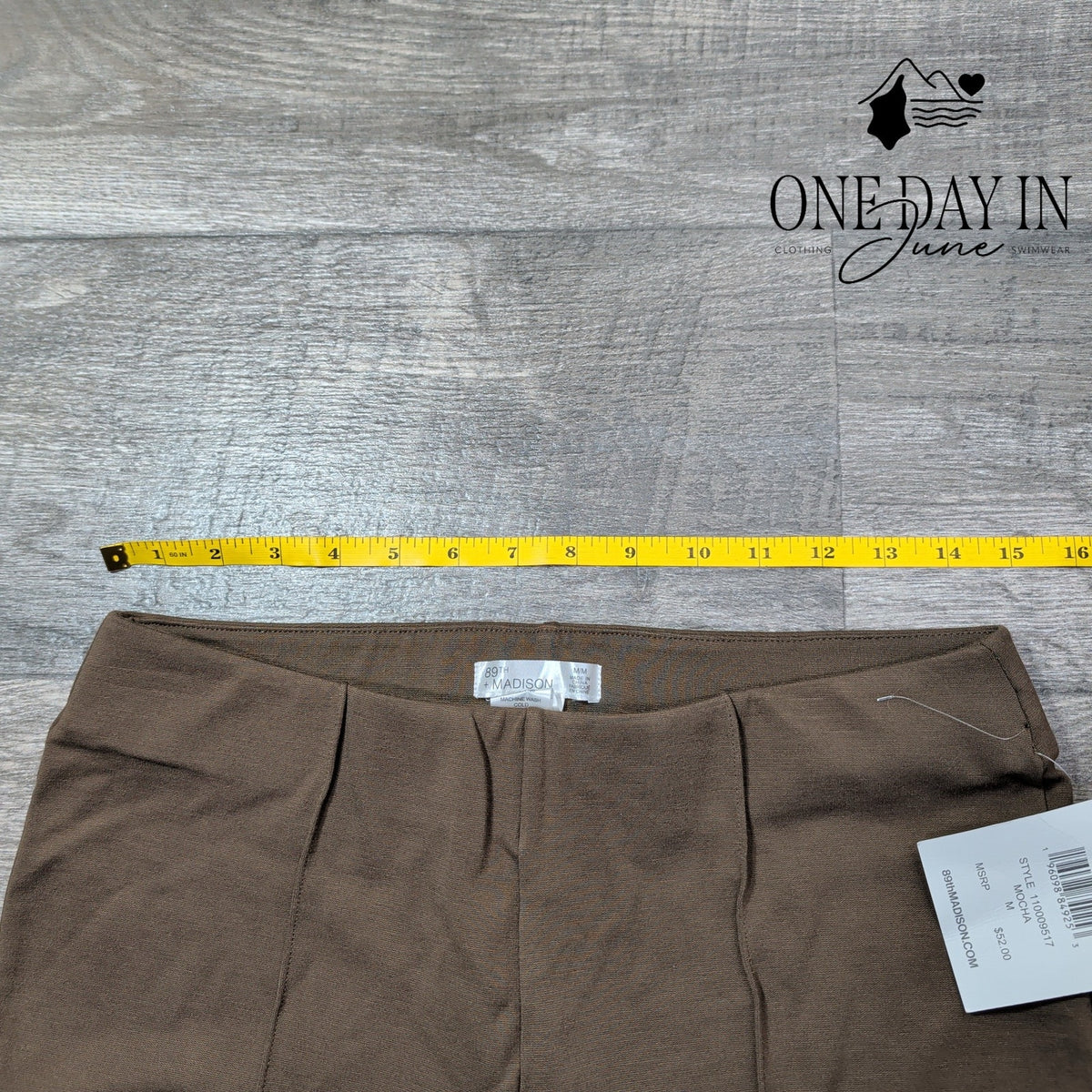 89th & Madison Barely Boot Comfort Waist Pants Size M Mocha Brown NWT Size M