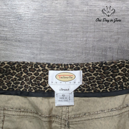 Talbots Petite Leopard Print Skirt Size 10