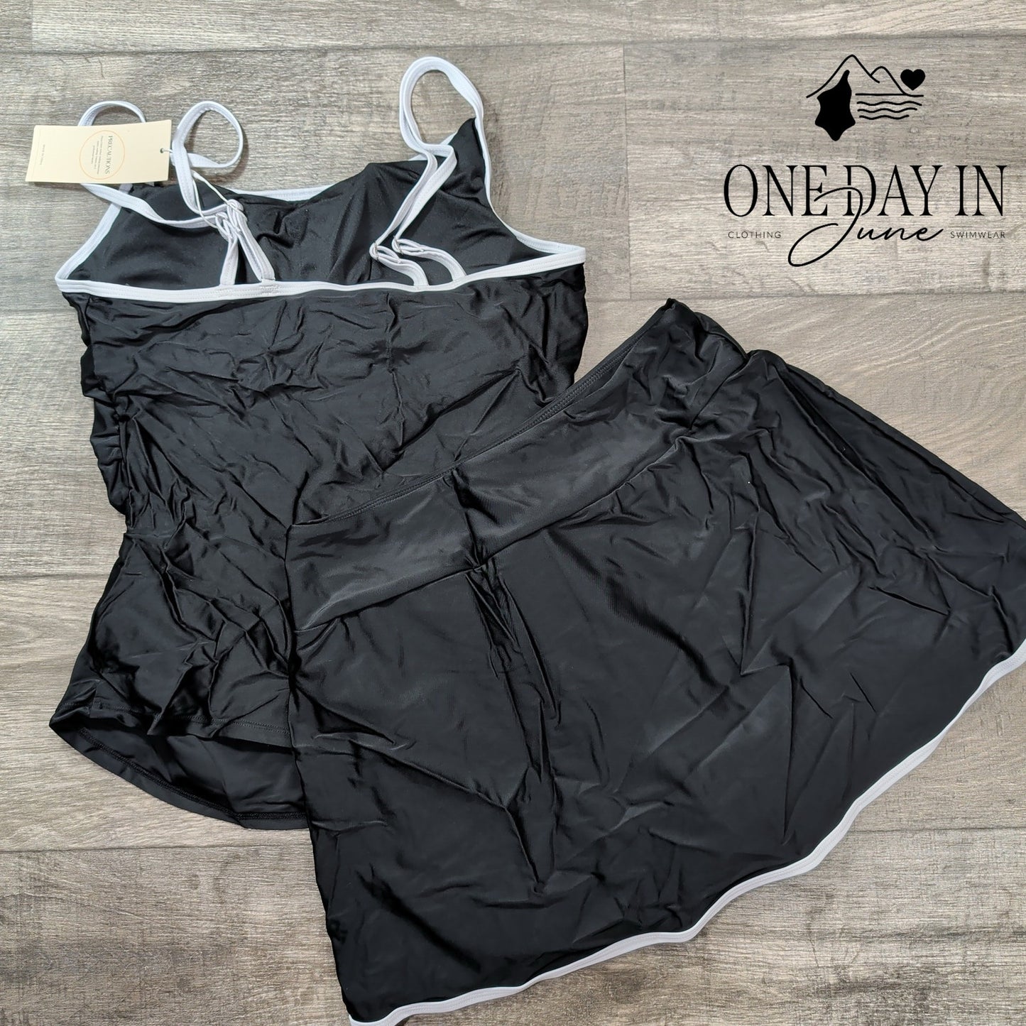 Dokotoo Skirted Boyshort Tankini Swimsuit Size L