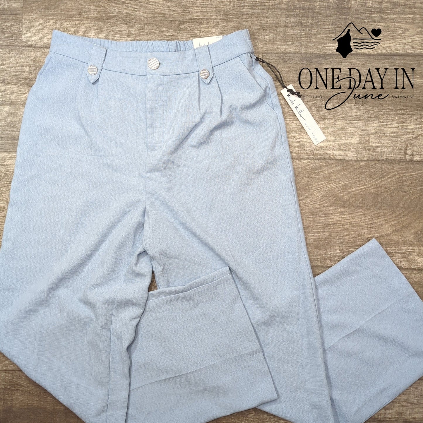 Nicole Miller Mid Rise Wide Leg Pants Size M