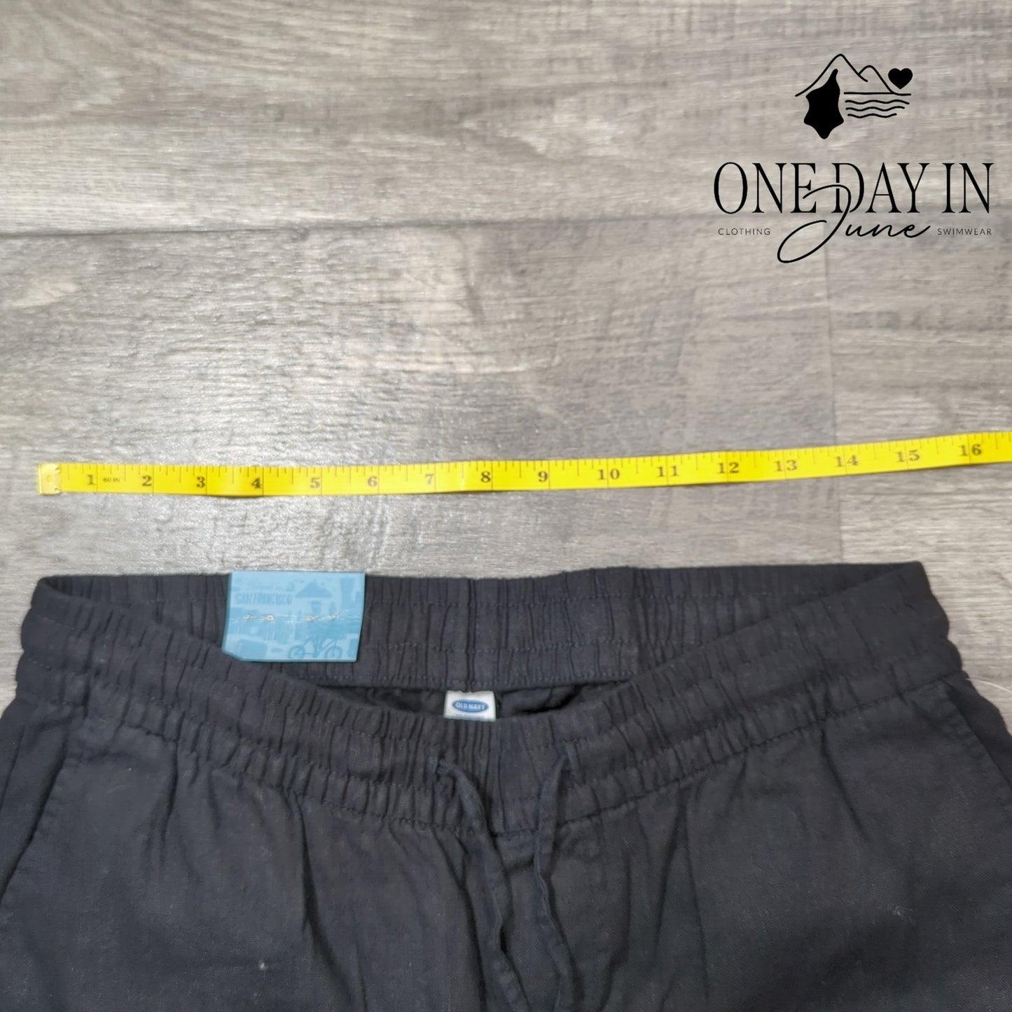 Old Navy Linen Wide Leg Drawstring Pants Size S